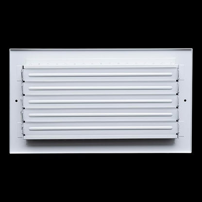 Fits 12x6 Duct Opening Steel Adjustable Air Supply Grille by Handua | Register Vent Cover Grill for Sidewall and Ceiling | White | Outer Dimensions: 13.75" X 7.75"