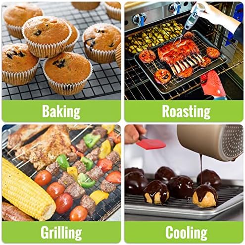 HULISEN Cooling Rack 2-Pack, 16 x 10 Inch Nonstick Baking Rack - Image 6