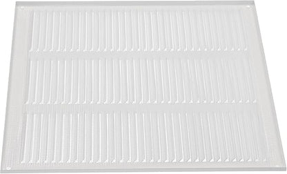 Repa Market 12x12 Inch Air Vent Cover/White Galvanized Steel Louvered Grill Cover with Mesh Screen/Wall or Ceiling Vent/Durable Flush Mount HVAC Register for Indoor and Outdoor Ventilation