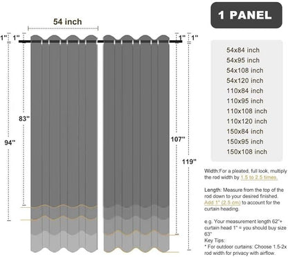 BONZER Extra Wide Waterproof Outdoor Curtains - Image 9