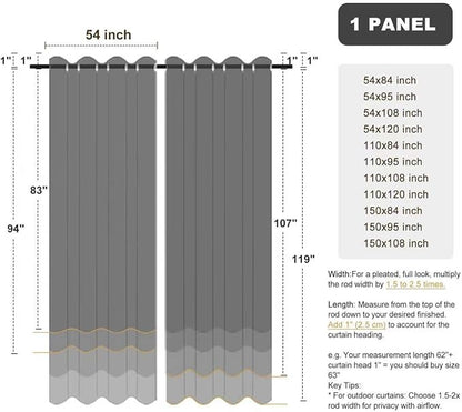 BONZER Outdoor Curtains for Patio Water Resistant Heavy Privacy | Light - Image 9