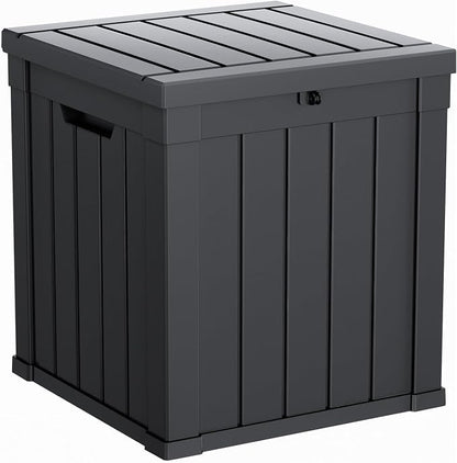 ROJIK 51 Gallon Resin Deck Box, Lockable Waterproof Weatherproof Outdoor by ROJIK