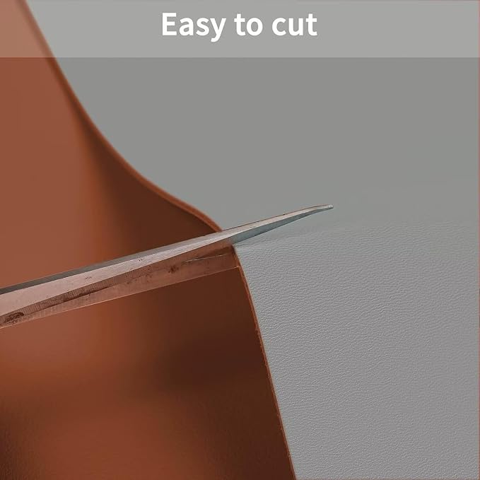 Leather Table Cover,1.8mm Thick,42x72 Inch Table Protector,Table Protector for Dining Room Table,Dining Table Cover,Table Cover Protector,Padded Table Protector(Brown+Gray,42x72)