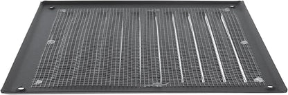 Square Ventilation Grille / 6" x 6" Inch Inside Measurement/Black Metal Air Vent Louver - Inside/Outside use - / 7.7" x 7.7" Inch Outer Measurement