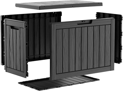56 Gallon Outdoor Storage Box Waterproof UV Resistant Deck Box | Lockable - Image 6