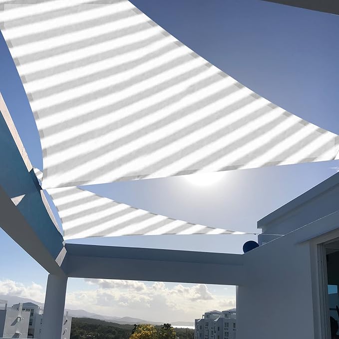 SUNNY GUARD 16' x 16' x 16' Triangle Shade Sail 95% UV Block Outdoor Canopy | by SUNNYGUARD