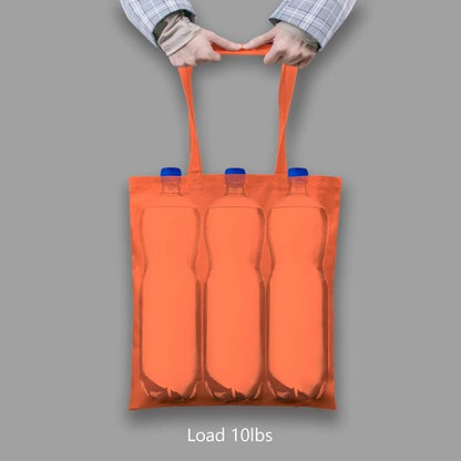 TOPDesign 6-Pack Economical 16"x15" Orange Cotton Tote Bag, Lightweight Medium Reusable Grocery Shopping Cloth Bags, Suitable for DIY, Advertising, Promotion, Gift, Activity