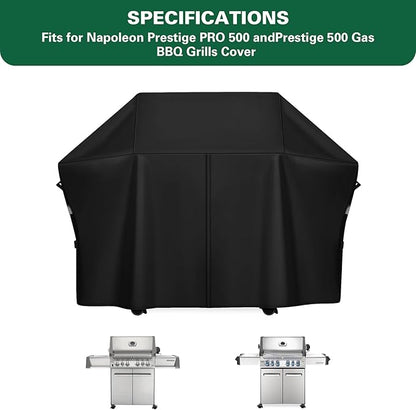 Heavy Duty 600D Grill Cover Fit for Napoleon 61500 Prestige PRO 500 and Prestige 500 Napoleon Rogue PRO 625 Gas BBQ Grill Accessories
