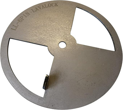 LavaLock® Smoker Pinwheel bbq air damper pit grill vent, STEEL 4 6 8 12 (6" diameter)