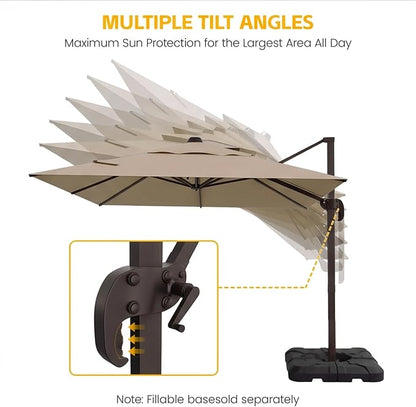 9x12 FT Patio Cantilever Umbrella - Image 4