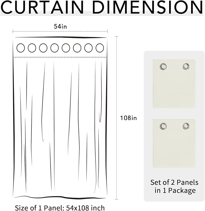 Easy-Going 100% Waterproof Outdoor Curtains 54x108 inch, Gazebo and Pergola 2 - Image 7
