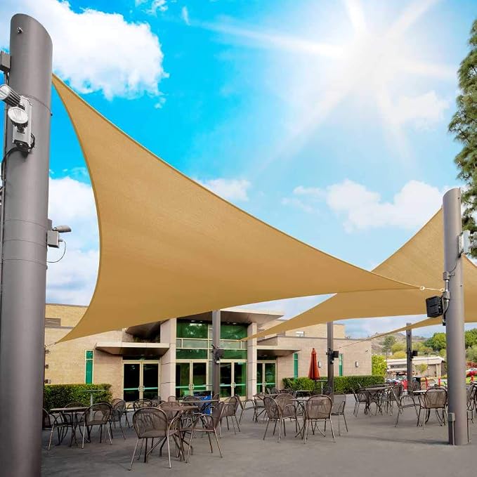 Royal Shade 6' x 6' x 8.5' Sand Beige Right Triangle Sun Shade Sail Order to by RoyalShade