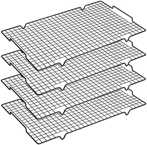 HULISEN Cooling Rack 4-Pack, 16 x 10 Inch Nonstick Baking Rack by HULISEN