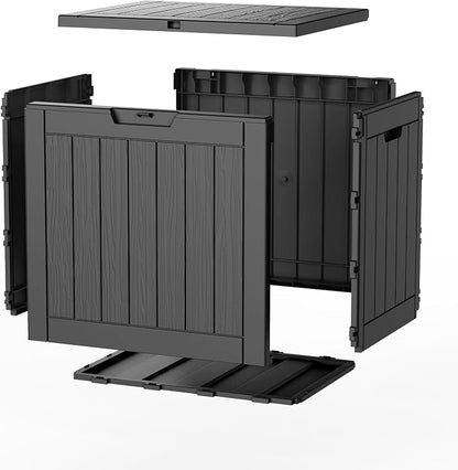 36 Gallon Outdoor Storage Box Waterproof Lockable Resin Deck Box | Small - Image 6