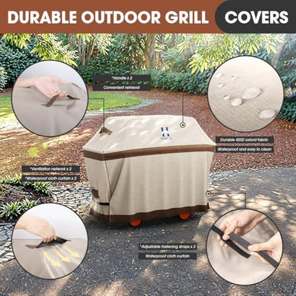 HAMLER Grill Cover 52 Inch, Heavy Duty Waterproof BBQ Covers, Gas Grill Covers - Image 4