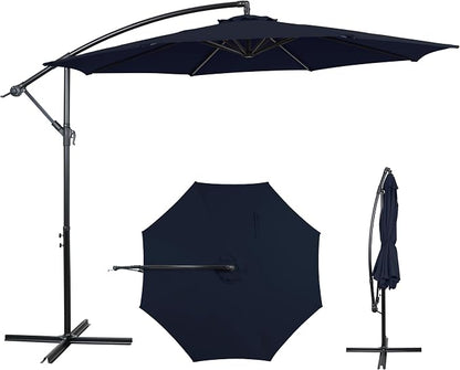 10FT Outdoor Offset Umbrella, Cantilever Patio Umbrella by AEOutdoorUSA