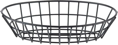 G.E.T. 4-30188 12" x 8.25" Oval Basket, 2" Clipper Mill, Iron Powder Coated