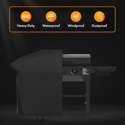 ZBXFCSH Heavy Duty 600D Griddle Cover Compatible with 28‘’ Blackstone Griddle 5483 and Royal Gourmet 4 Burner GD400 Series Cooking Station with Hood Also fits Cuisinart 28” Griddler
