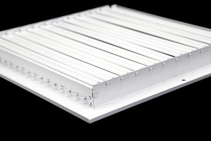 16" X 14" Adjustable AIR Supply Diffuser - HVAC Vent Cover Sidewall or Ceiling - Grille Register - High Airflow - White [Outer Dimensions: 17.75"w X 15.75"h]