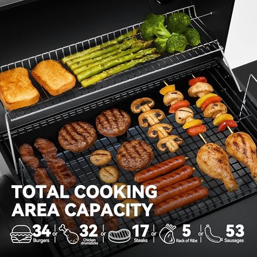 Royal Gourmet CC1830S BBQ Charcoal Grill and Offset Smoker, Outdoor Camping - Image 4