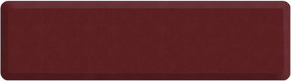 GelPro Anti Fatigue Nonslip Mat: Hard Floor Utility Mats for Garage, Patio and Kitchen - 20" x 72" x .5" - Leather Grain Cranberry