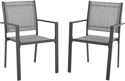 Patio Dining Chairs, All-Weather High-Resilience Textilene Outdoor Dining Chair by Olaterior