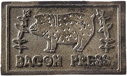 HIC Kitchen Bacon Press, Heavyweight Cast Iron, Rectangular - Image 4