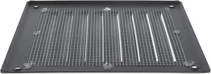 Square Ventilation Grille / 5" x 5" Inch Inside Measurement/Black Metal Air Vent Louver - Inside/Outside use / 6.5" x 6.5" Inch Outer Measurement