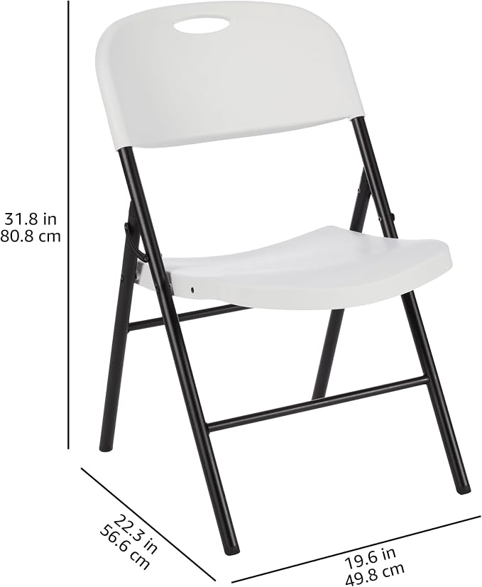 Amazon Basics Foldable Portable Plastic Chair, 350-Pound Capacity - Image 3