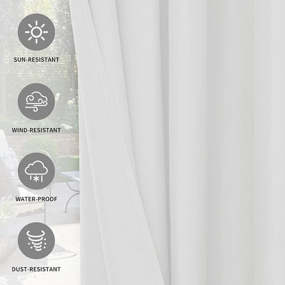 Easy-Going 100% Waterproof Outdoor Curtains 54x96 inch, Gazebo and Pergola 2 - Image 5