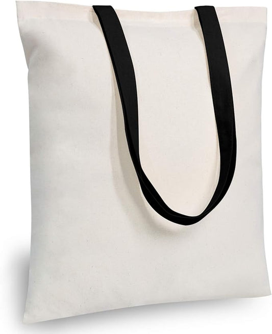 TOPDesign 6-Pack Economical Cotton Tote Bag, Lightweight Medium Reusable Grocery Shopping Cloth Bags, Suitable for DIY, Advertising, Promotion, Gift, Activity