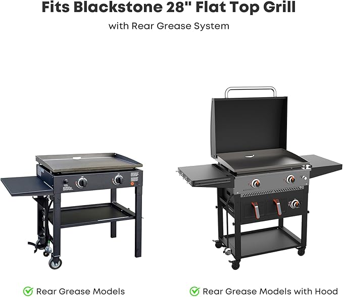 Stanbroil 28 Inch Flat Top Griddle, Stainless Steel Griddle Replacement Top for Blackstone 28" 2-Burner Gas Grill Cooking Station, Rear Grease Management System
