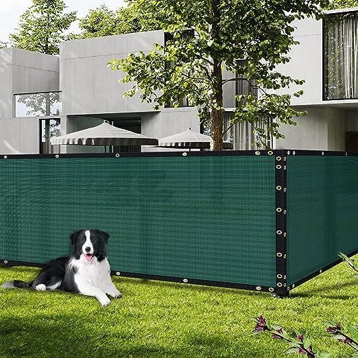 Privacy Fence Screen 3Ft X 42Ft Heavy Duty Outdoor Fencing Panels Windscreen Mesh Fabric Shade Net, 90% Visibility Blocking, Cable Zip Ties Included