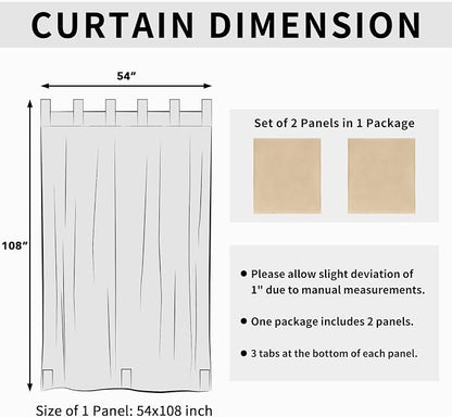 Easy-Going Outdoor Patio Curtains 2 Panels, 54x108 inch, Porch and Pergola - Image 6
