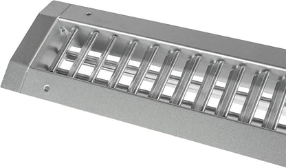 Repa Market 17" x 3" Inch Air Exhaust Grille for Round Ducts - 2 Adjustable Louvre Blades - Galvanized Air Supply Vent Cover - Side Fit Round Surface Canal Ducting from 6.30" to 15.74" Inches