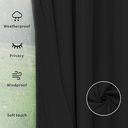 Easy-Going Outdoor Curtains for Patio 6 Panels, 54x84 inch, Weatherproof - Image 6