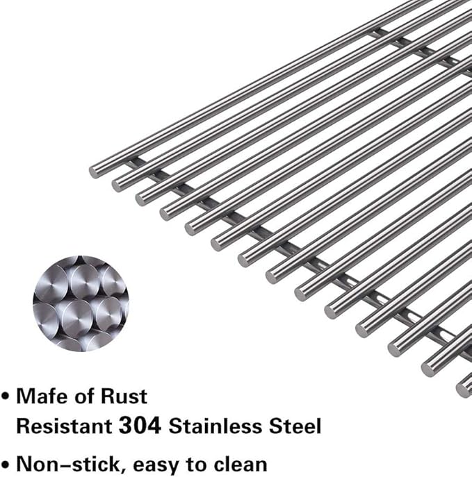 SF4103(3-Pack) 17 3/4" Stainless Steel Cooking Grid Grates Replacement for Charmglow 810-8410-F and Brinkmann 810-2410-S, 810-2411-F, 810-2411-S, 810-2511-S, 810-4557-0, 810-7490-F, 810-8410-F