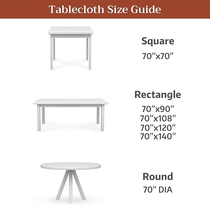 Maison d'Hermine Premium Table Cloth Round Table 100% Cotton 70 Inches Tablecloth Reusable Decorative Everyday Use for Dining Room, Farmhouse, Home, Party, Festive & Wedding - Pastries