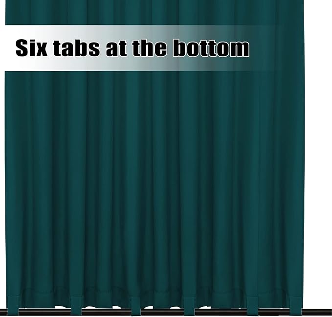 Easy-Going Outdoor Curtains for Patio 1 Panel, 150x84 inch, Teal | Waterproof - Image 4