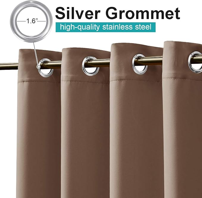 NICETOWN Curtain for Living Room 108 inches Long, UV Blocking Thermal Curtains - Image 2