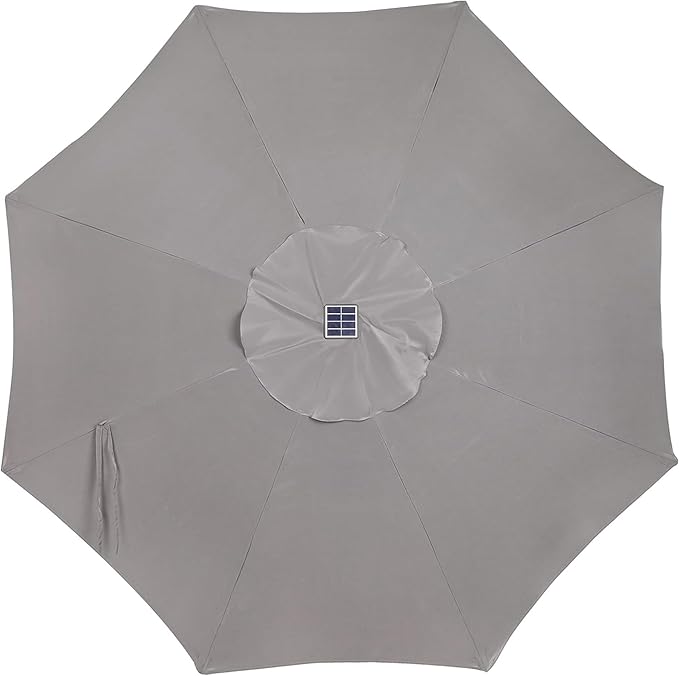 9 ft Solar Umbrella, 32 LED Lighted Patio Umbrella, Table Market Umbrella - Image 4