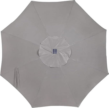 9 ft Solar Umbrella, 32 LED Lighted Patio Umbrella, Table Market Umbrella - Image 4