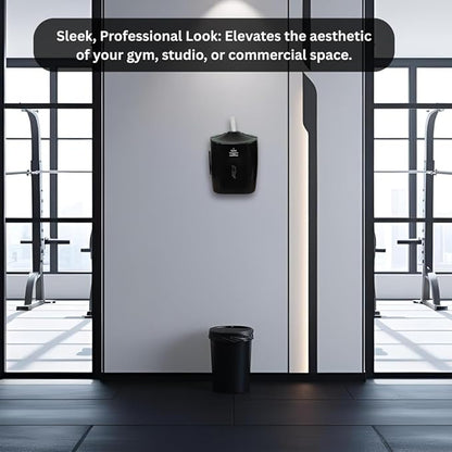 Wall-Mounted Sanitizing Wipe Dispenser – Easy to Install & Refill, Sleek Design for Gyms, Studios & Commercial Spaces