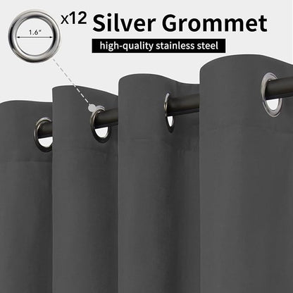 Easy-Going Outdoor Curtains for Patio 1 Panel, 110x96 inch, Weatherproof - Image 2