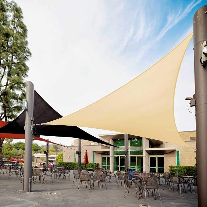 Royal Shade 6' x 6' x 6' Beige Triangle Sun Shade Sail Order to Make RTAPT8 by RoyalShade