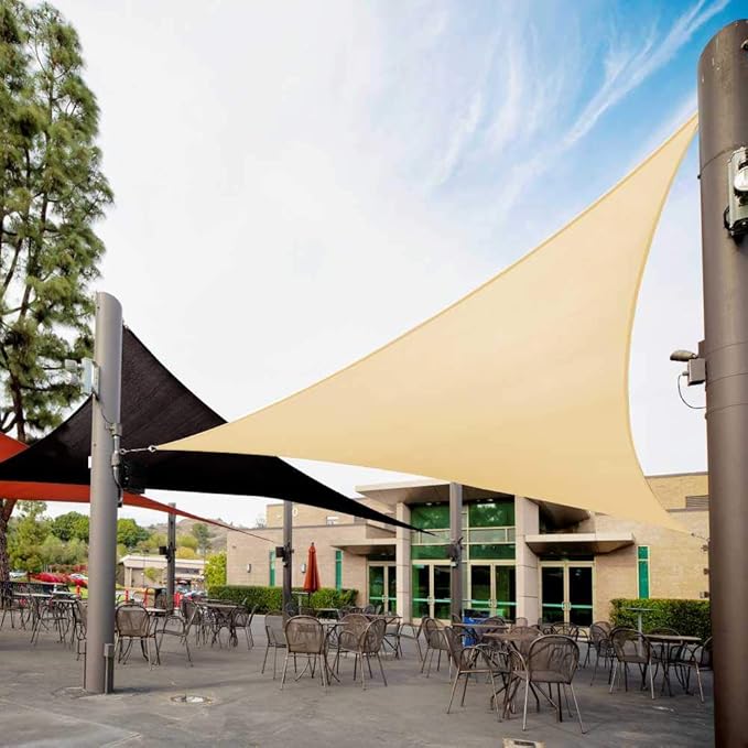 Royal Shade 26' x 26' x 26' Beige Triangle Sun Shade Sail Order to Make RTAPT8 by RoyalShade