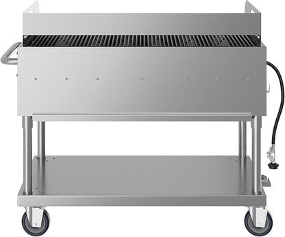 48 in. Commercial Outdoor Propane Gas Grill with Griddle, ETL Listed in Stainless-Steel (CGKIT4-48G)