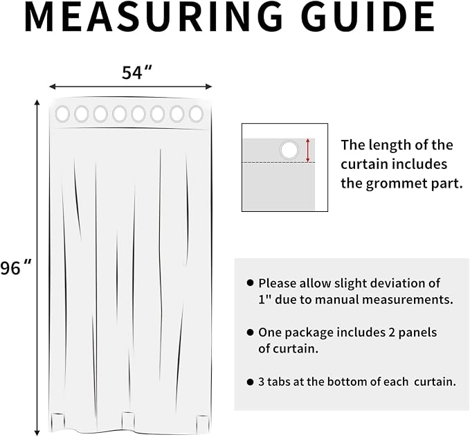 Easy-Going Outdoor Curtains for Patio 2 Panels, 54x96 inch, Weatherproof - Image 8