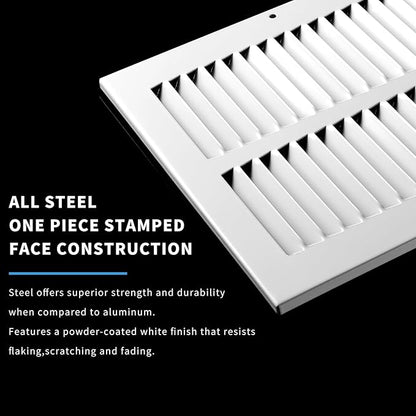 14x14 Return Air Grille(Duct Opening Size),Air Return Vent Cover,Flat Vent Cover,Rejillas De Aire Acondicionado Para Casa,Return Air Grilles,Outer Dimensions:15.75"Wx15.75"H(14"W x 14"H, Duct Opening)