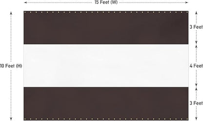 Covers & all Outdoor Clear Panel Curtain, 12 oz Vinyl Outdor Curtains for Patio, Waterproof & Weather Resistant Tarp with Brass Grommets for Pergola, Porch, Gazebos, Balcony (10’H x 15’W Feet, Coffee)